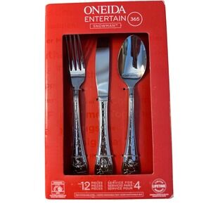 BNIB ONEIDA entertain 365 silverware set, Snowman